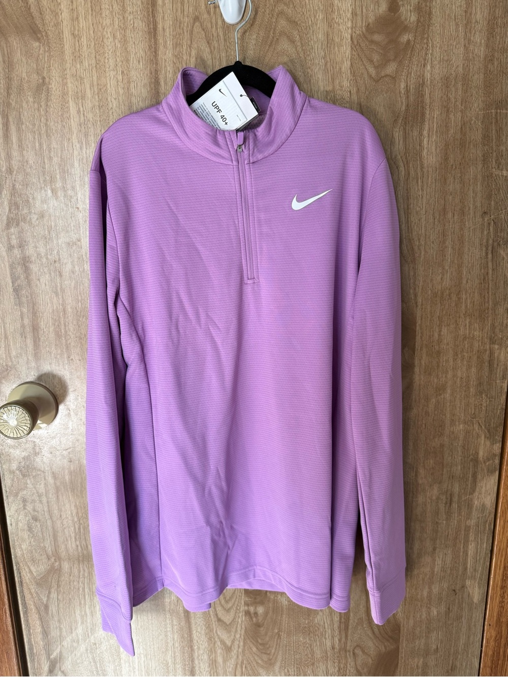 Nike Lavender Quarter-Zip Performance Top